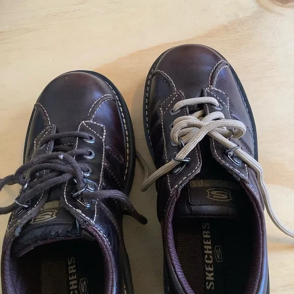 VTG 90s Y2K Skechers Womens Sz 9 Brown Leather Platform Chunky Shoes Grunge - Picture 11 of 11